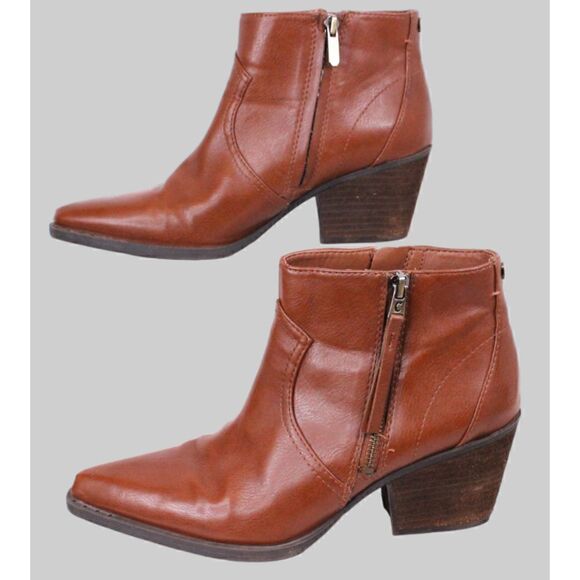 SAM EDELMAN Whistler Ankle Boot in Brown Size 8.5 - Picture 1 of 16